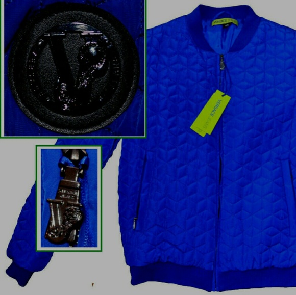 Versace Jeans Blue Bomber Mens Jacket 